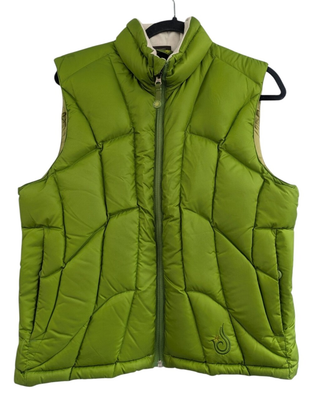 Isis Green Down Fill Puffer Vest
